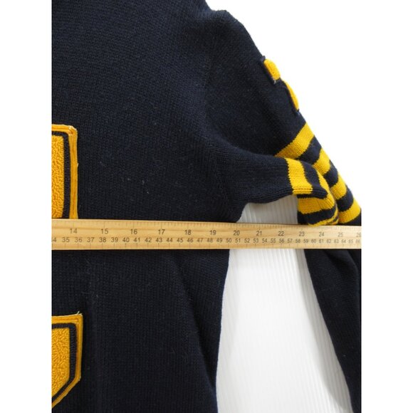 VINTAGE Detroit Knitting Sweater Wool Varsity Letterman Cheerleader School 50s - Picture 6 of 11